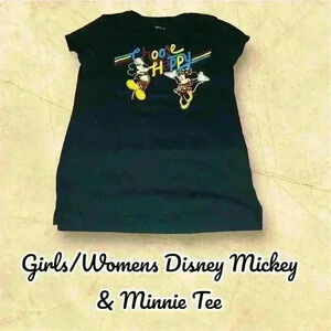 Girls/Womens Disney Mickey&Minnie Tee